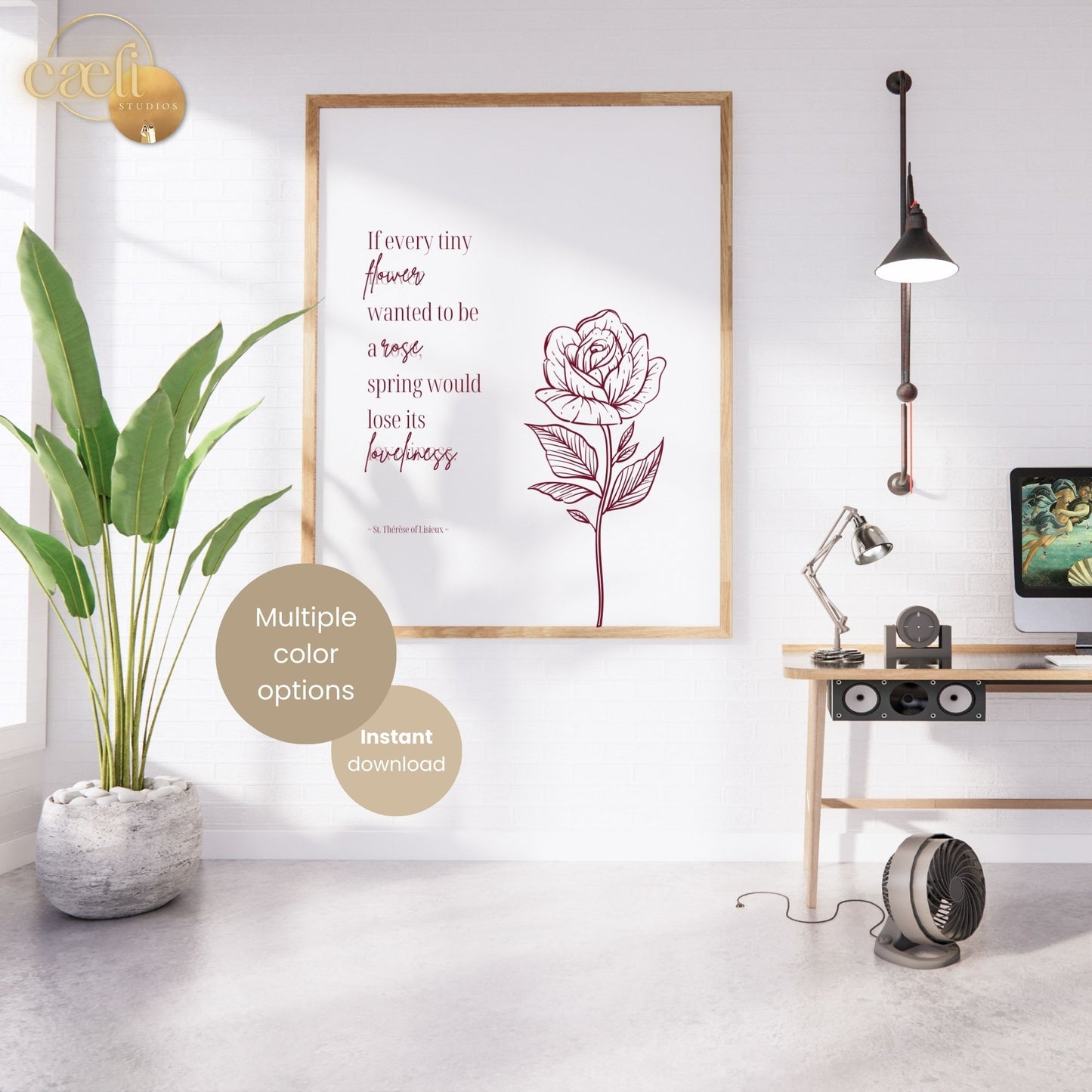 St. Thérèse of Lisieux - Flower Quote | Wall Art