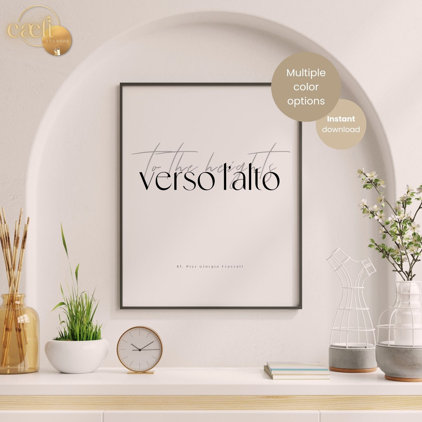 Blessed Pier Giorgio Quote | Verso l'Alto (to the heights) | Wall Art