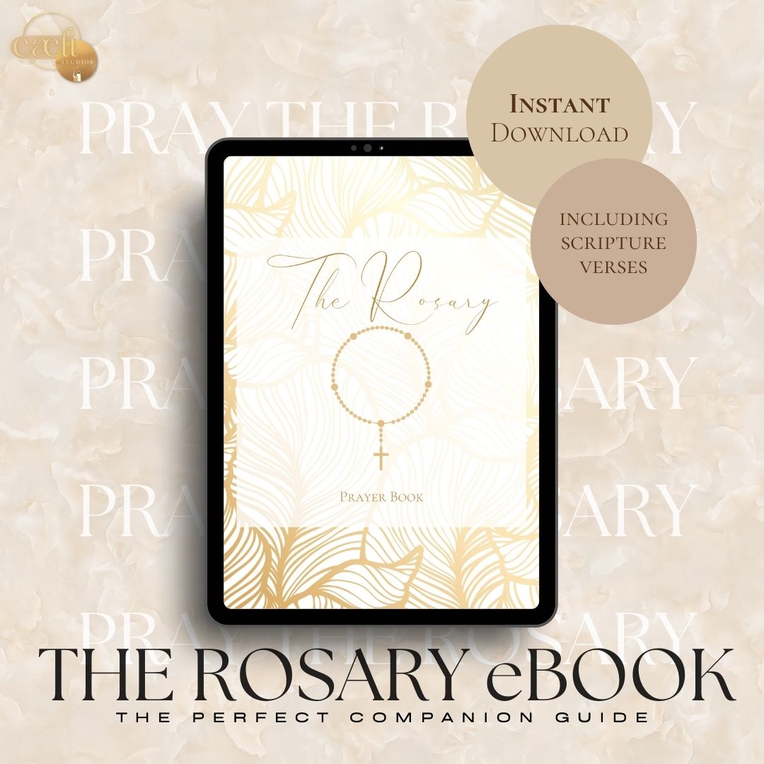 Rosary eBook | Catholic Prayer Book | Marian Devotion | How to Pray the Rosary Digital Booklet | Prayer Cards