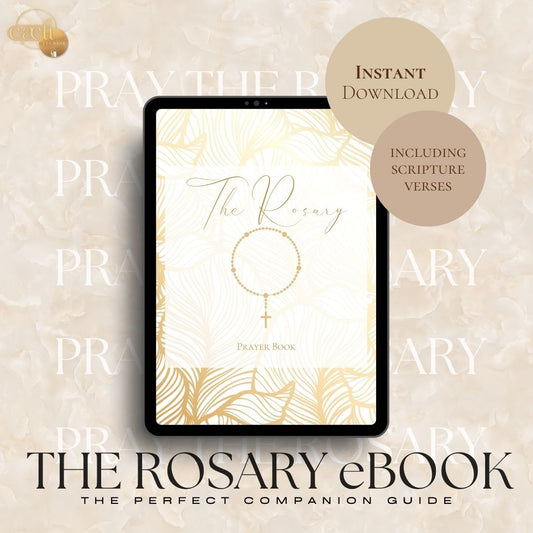 Rosary eBook | Catholic Prayer Book | Marian Devotion | How to Pray the Rosary Digital Booklet | Prayer Cards