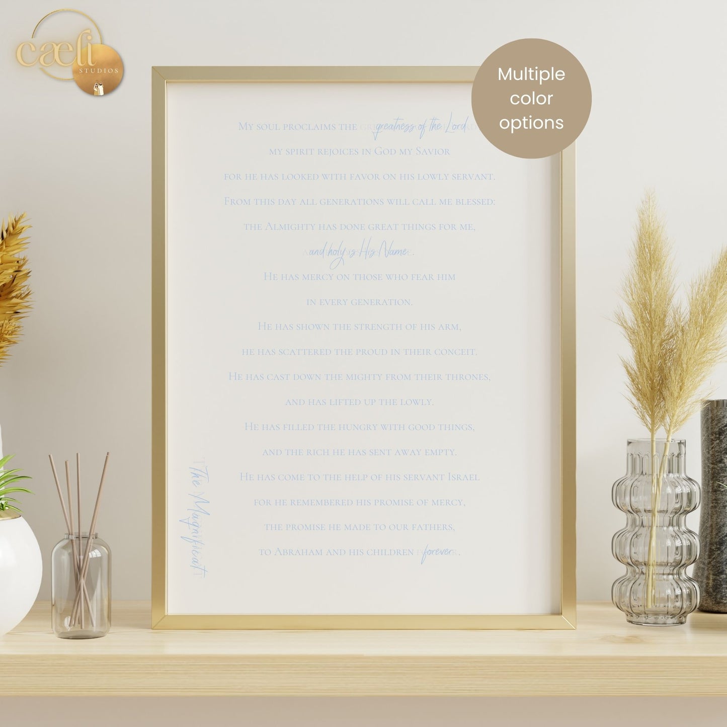 Magnificat Prayer | Luke 1:46-55 | Marian Devotion | Wall Art | Printable Prayer Card