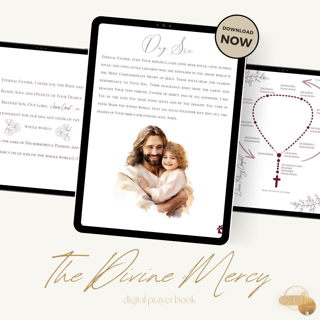 Divine Mercy eBook | Catholic Prayer Book | St Faustina | How to Pray the Divine Mercy Chaplet Digital Booklet | Prayer Cards