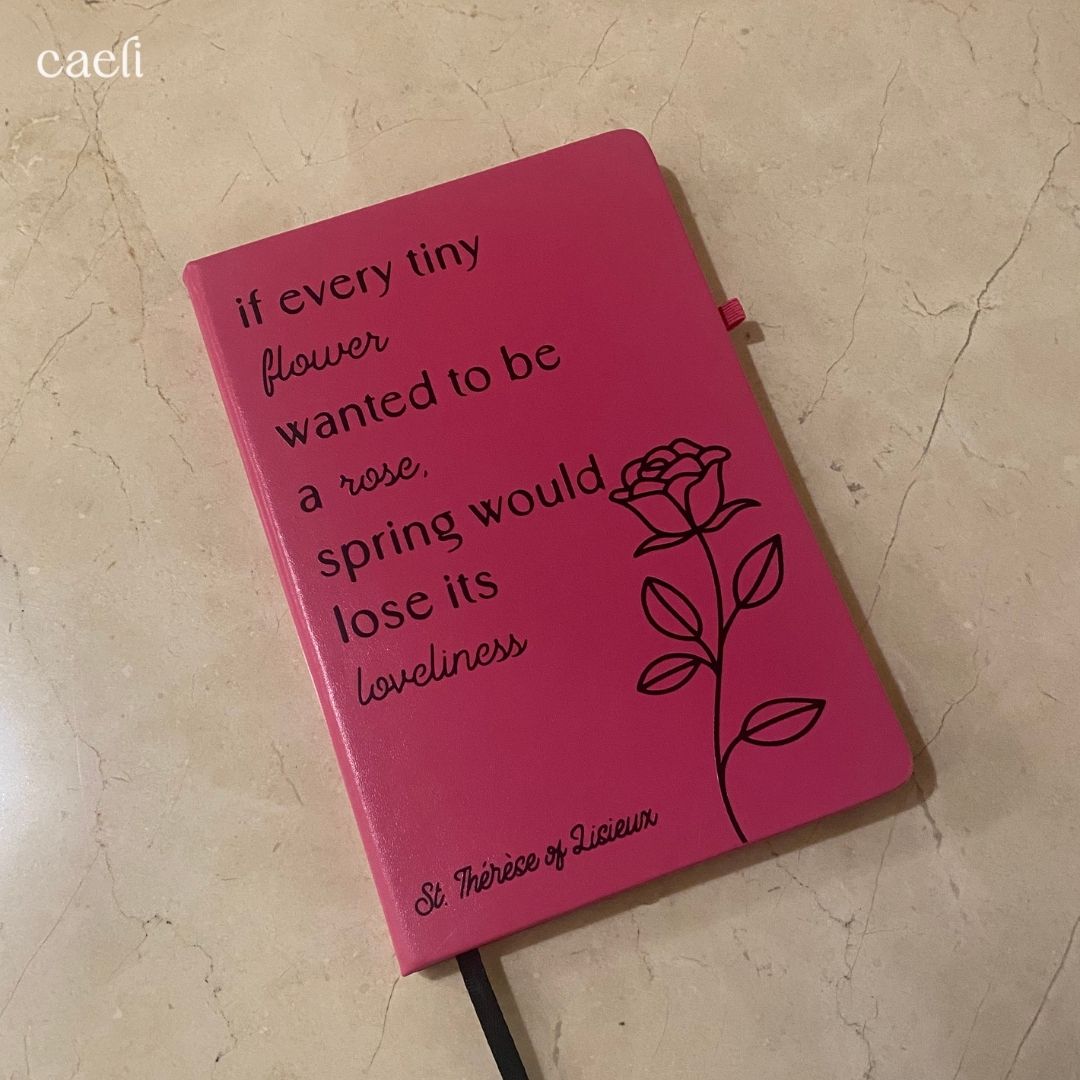 St. Thérèse of Lisieux - Flower Quote | A5 Notebook | Personalisation Available