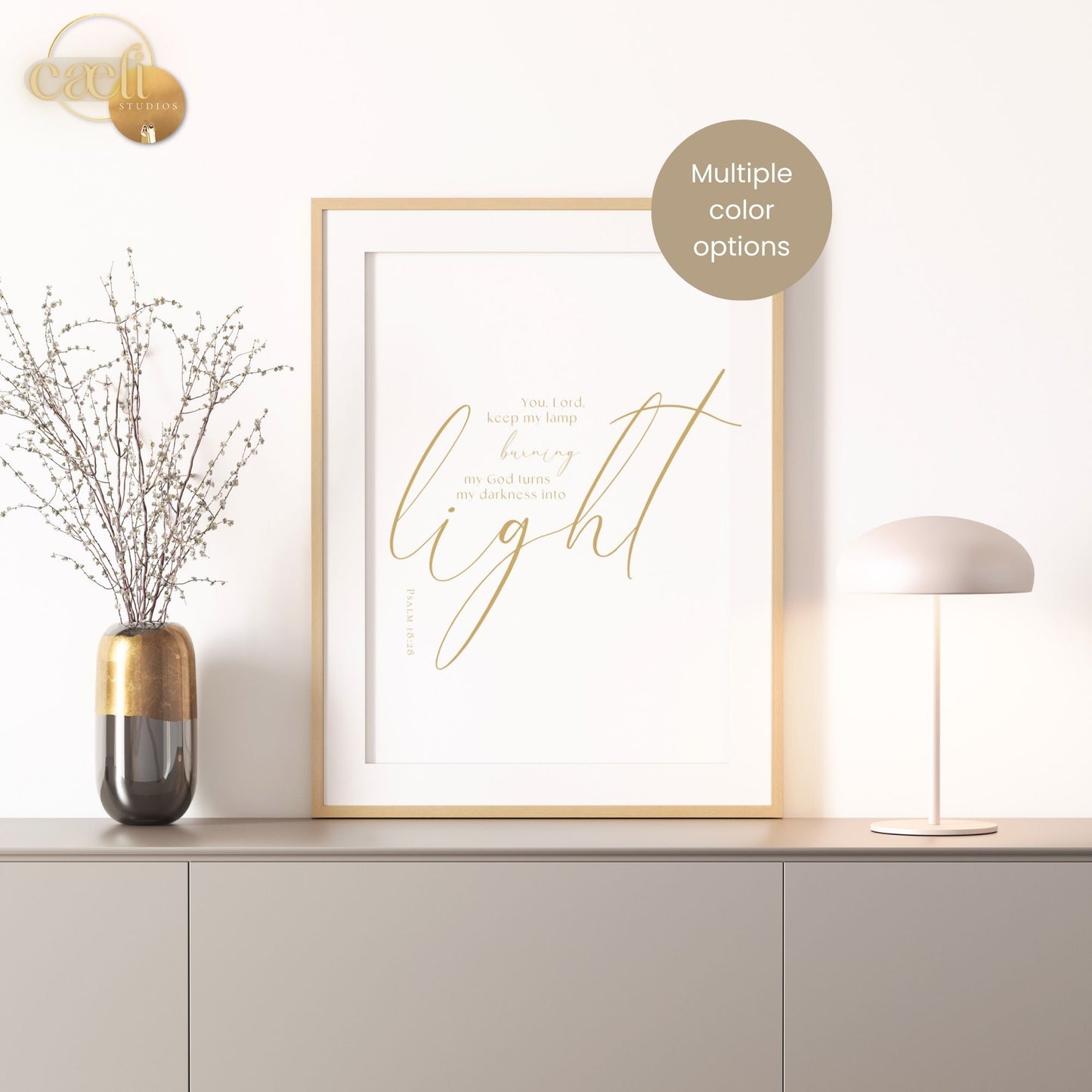 Darkness into Light | Psalms 18:28 | Wall Art