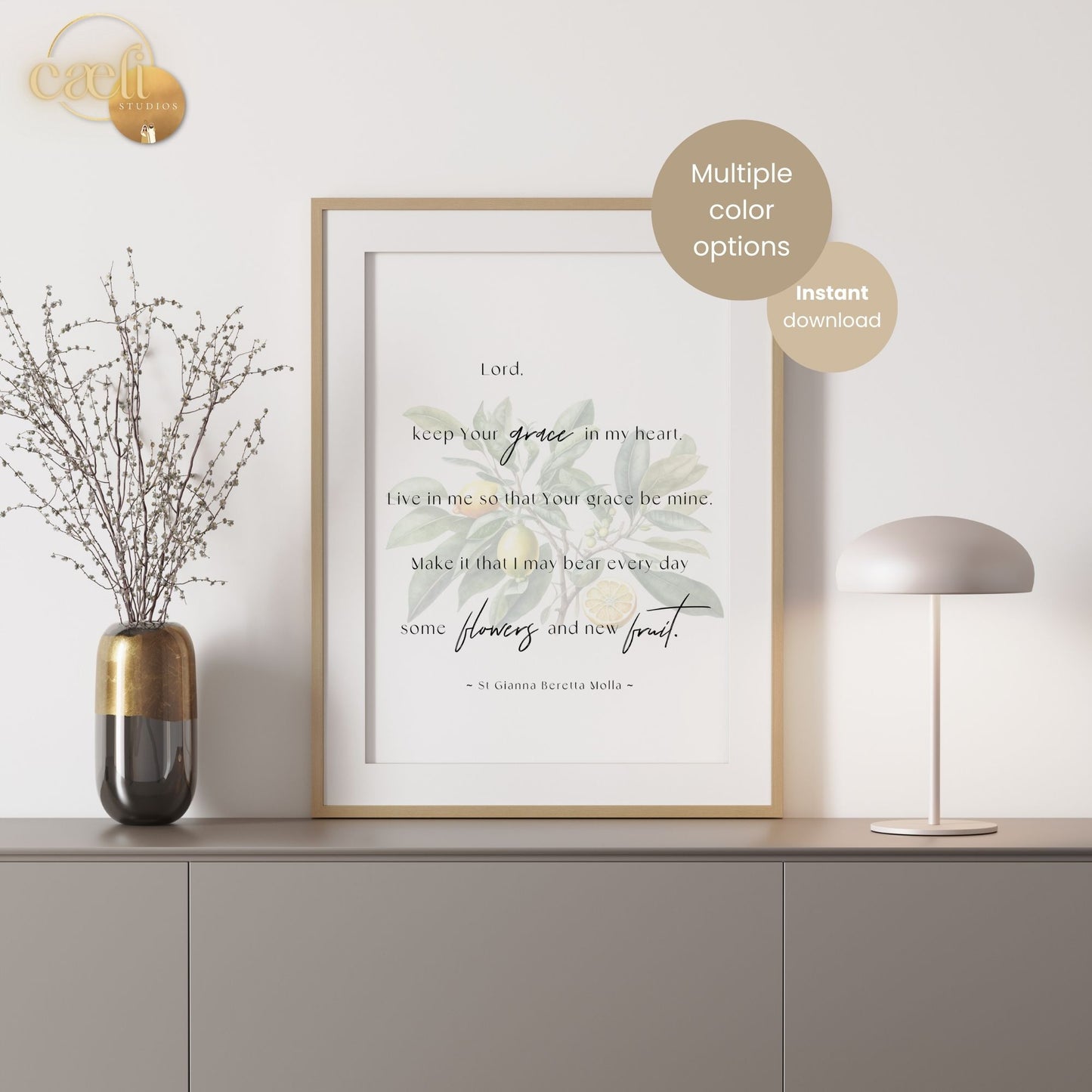 St Gianna Beretta Molla Quote | Wall Art