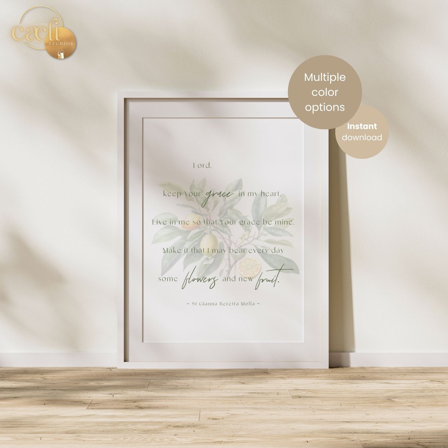 St Gianna Beretta Molla Quote | Wall Art