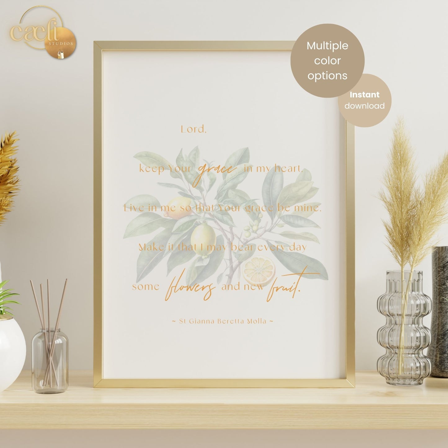 St Gianna Beretta Molla Quote | Wall Art