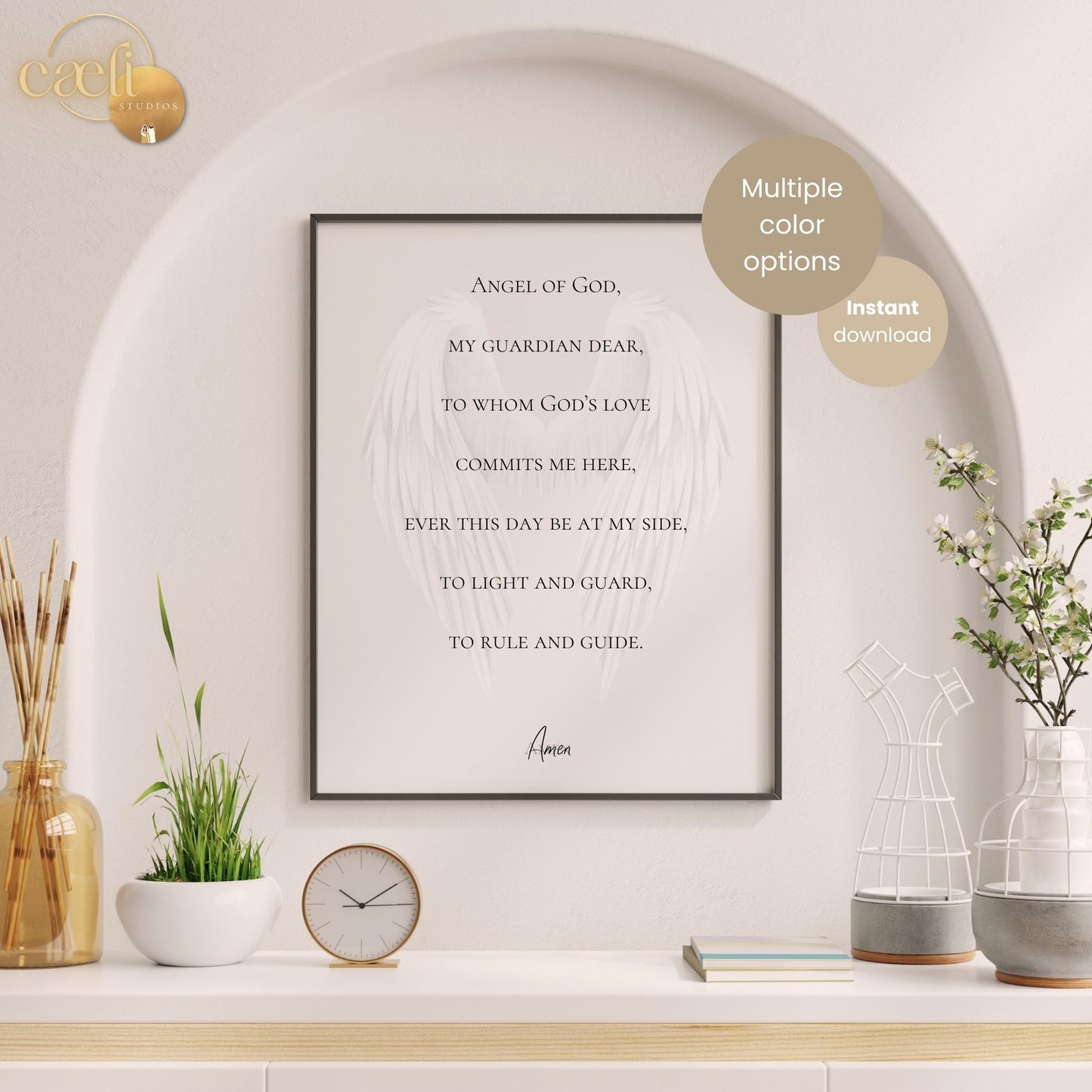 O Angel of God | Wall Art | Printable Prayer Card