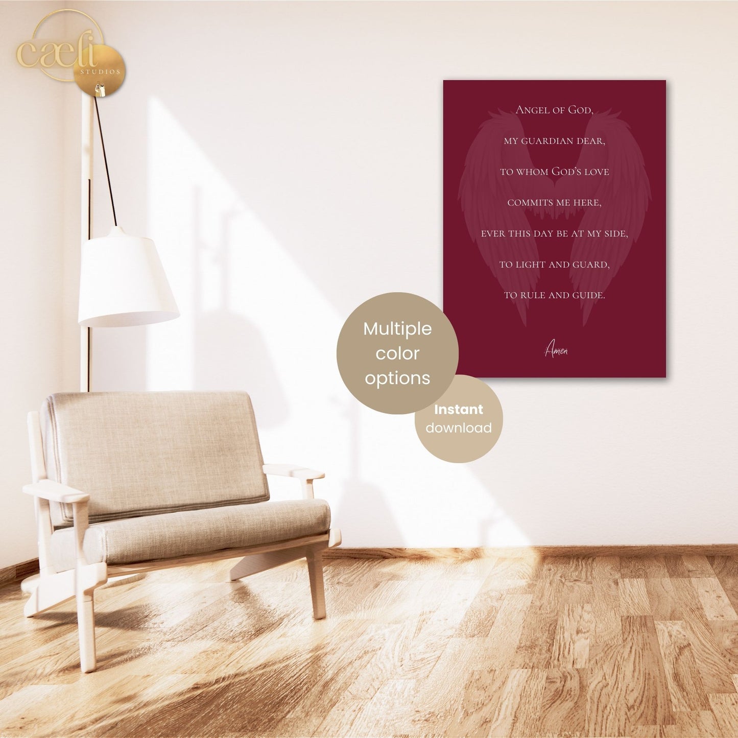 O Angel of God | Wall Art | Printable Prayer Card