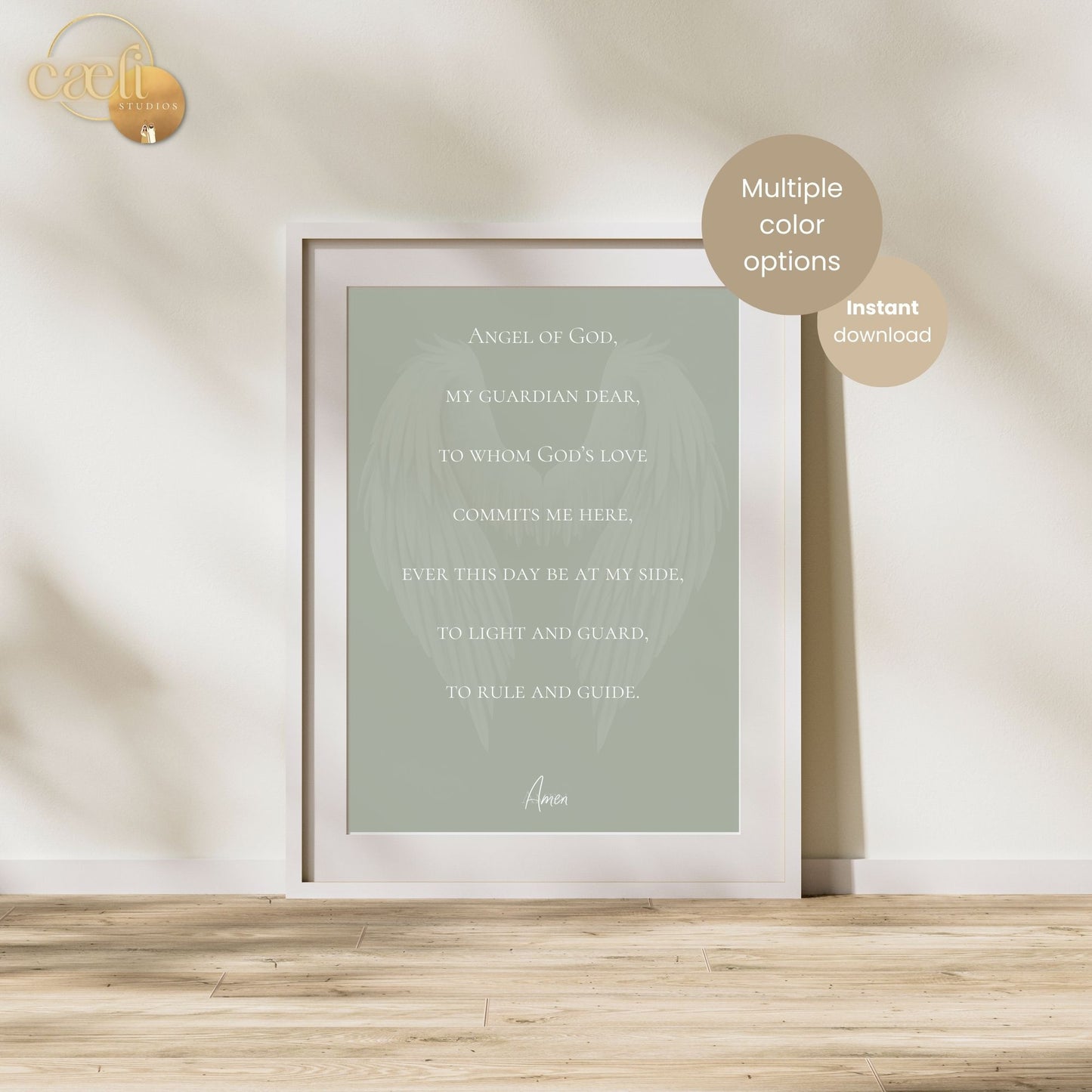 O Angel of God | Wall Art | Printable Prayer Card