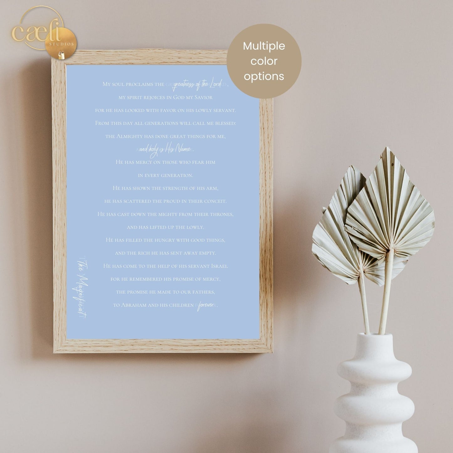 Magnificat Prayer | Luke 1:46-55 | Marian Devotion | Wall Art | Printable Prayer Card