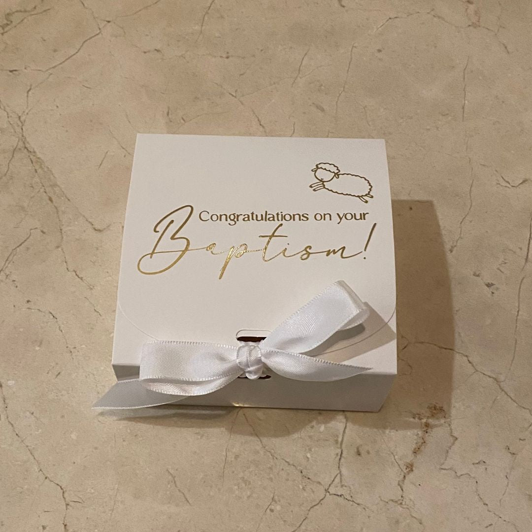 BAPTISM: Mary had a Little Lamb | Mini Baptism Gift Box | Christening Gift Box | Baby Boy Baptism | Baby Girl Baptism