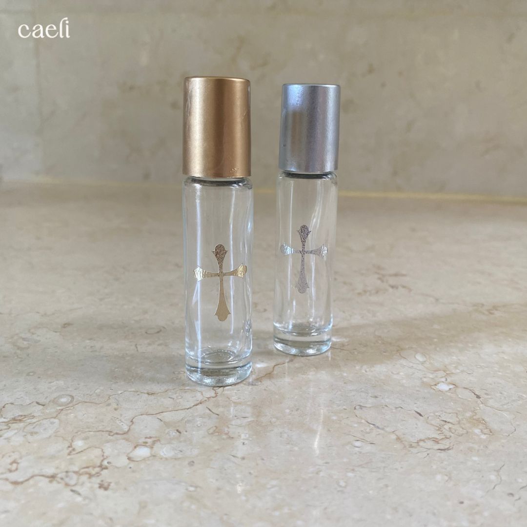Mini Anointing Bottle Catholic Holy Water Roll-on Bottles | Sacred Holy Water and Blessed Oil Containers