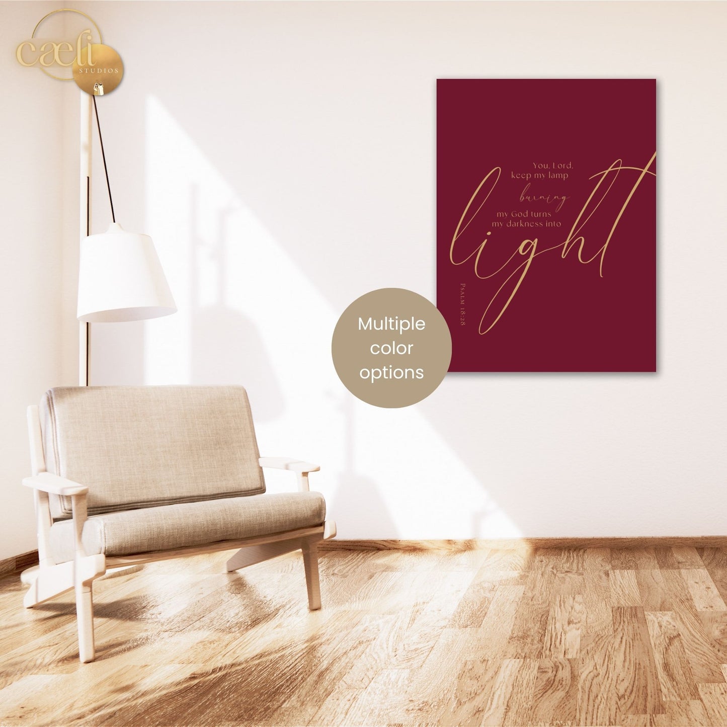 Darkness into Light | Psalms 18:28 | Wall Art