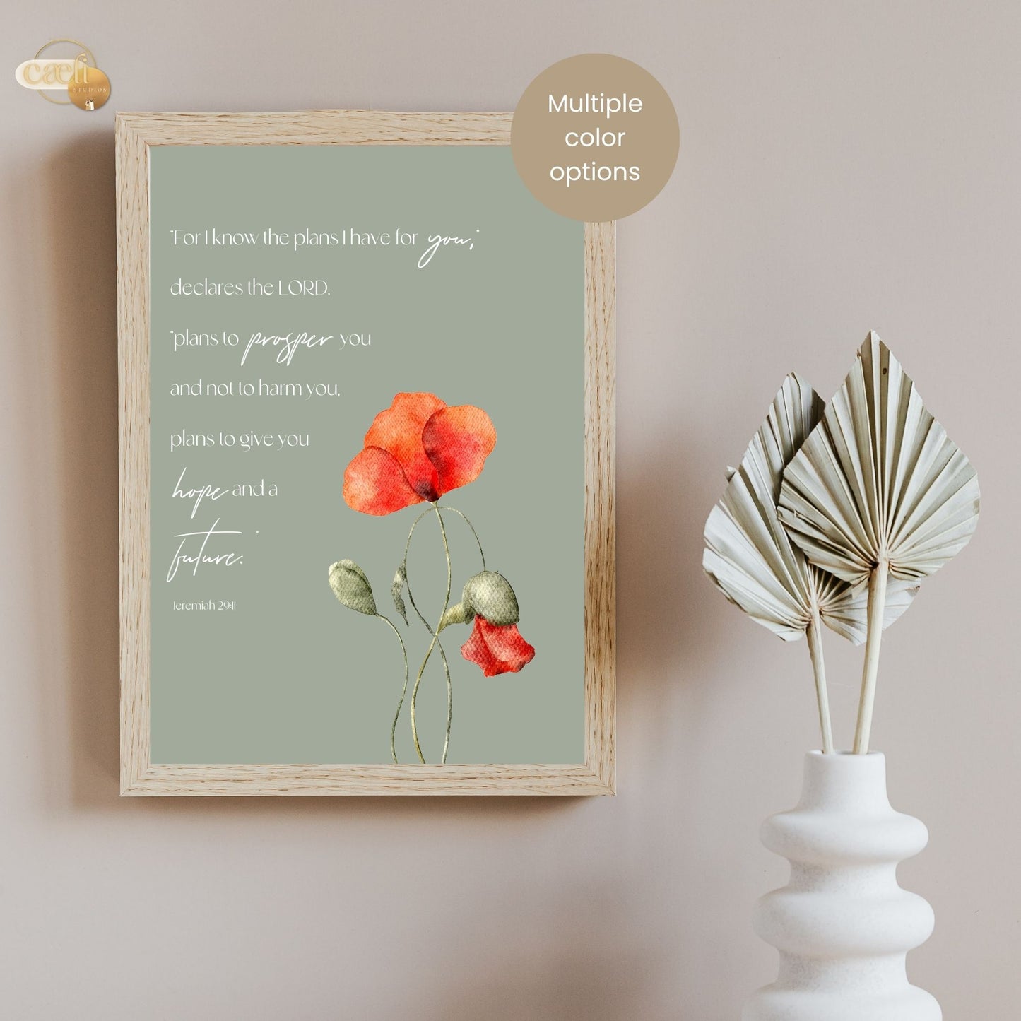 Jeremiah 29:11 | For I know the plans I have for you | Wall Art | Printable Prayer Card