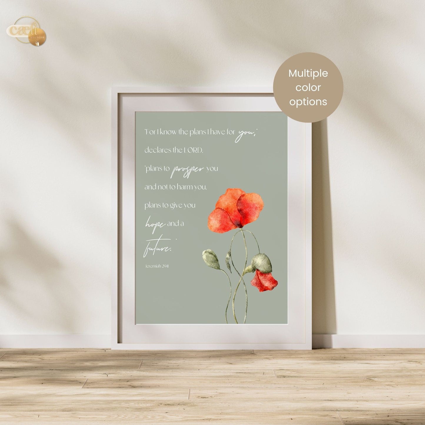Jeremiah 29:11 | For I know the plans I have for you | Wall Art | Printable Prayer Card