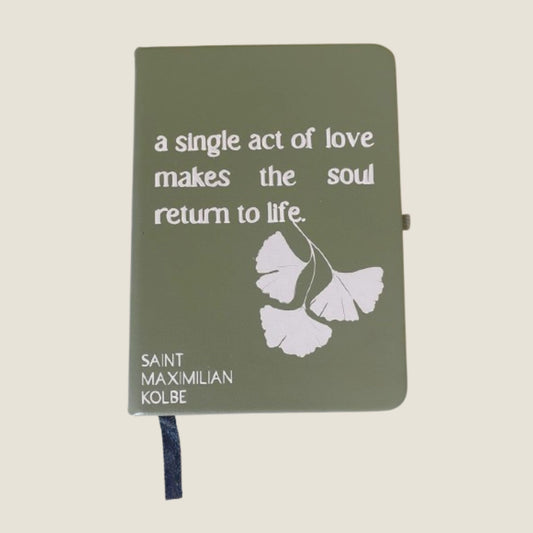 St Maximilian Kolbe Quote | A5 Notebook | Multiple Colour Options