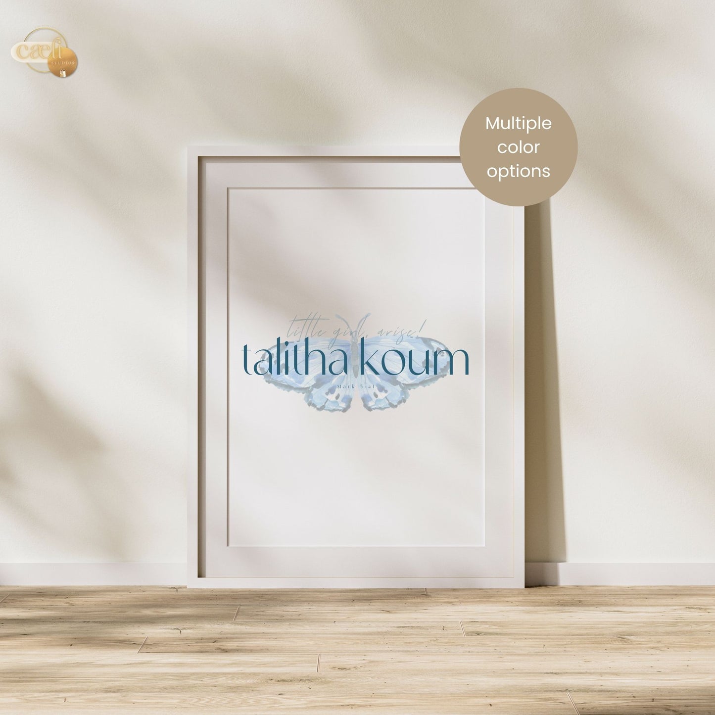 Talitha Koum (little girl arise) Scripture Verse Quote | Mark 5:41 | Wall Art