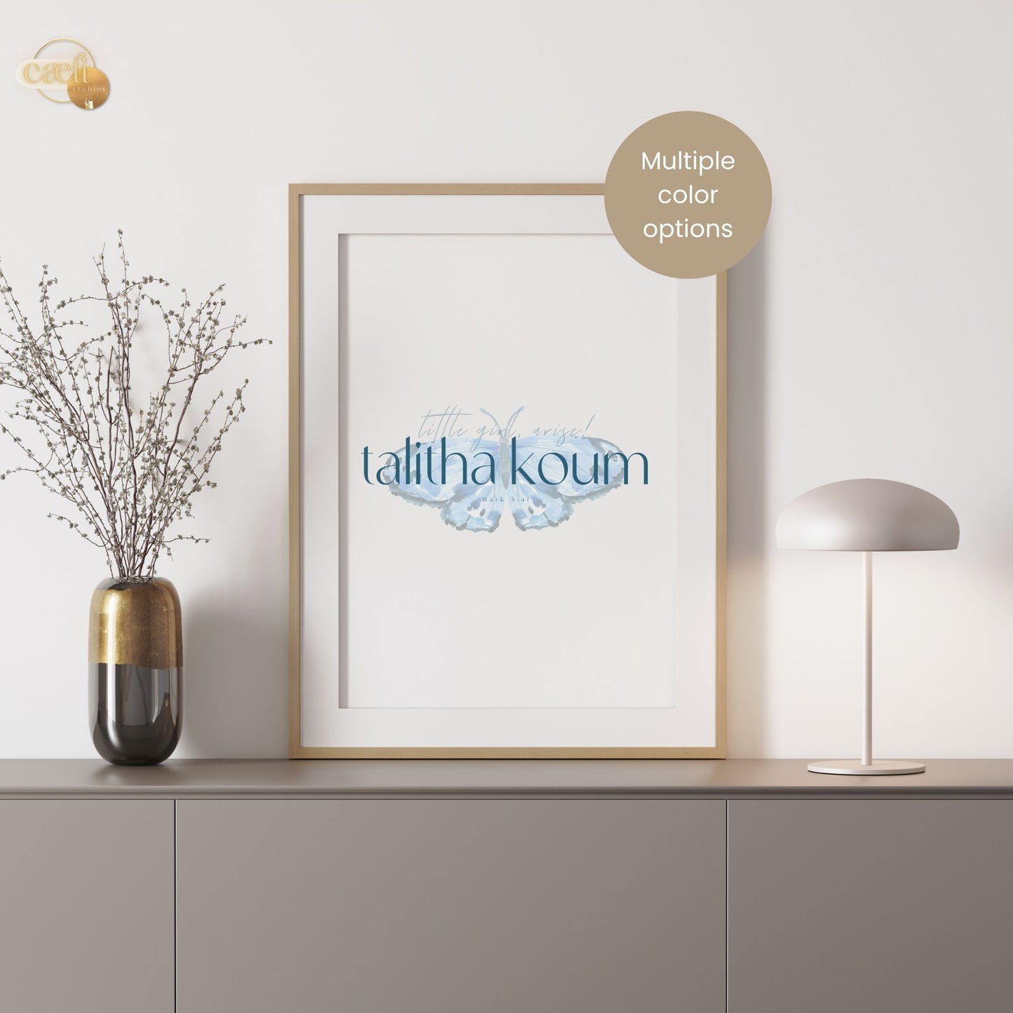 Talitha Koum (little girl arise) Scripture Verse Quote | Mark 5:41 | Wall Art
