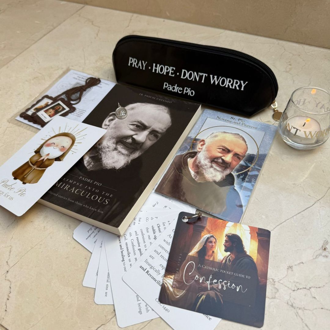 SAINT BOX: Capuchin Chest Gift Box | Maxi St Padre Pio Gift Box | Confirmation Gift