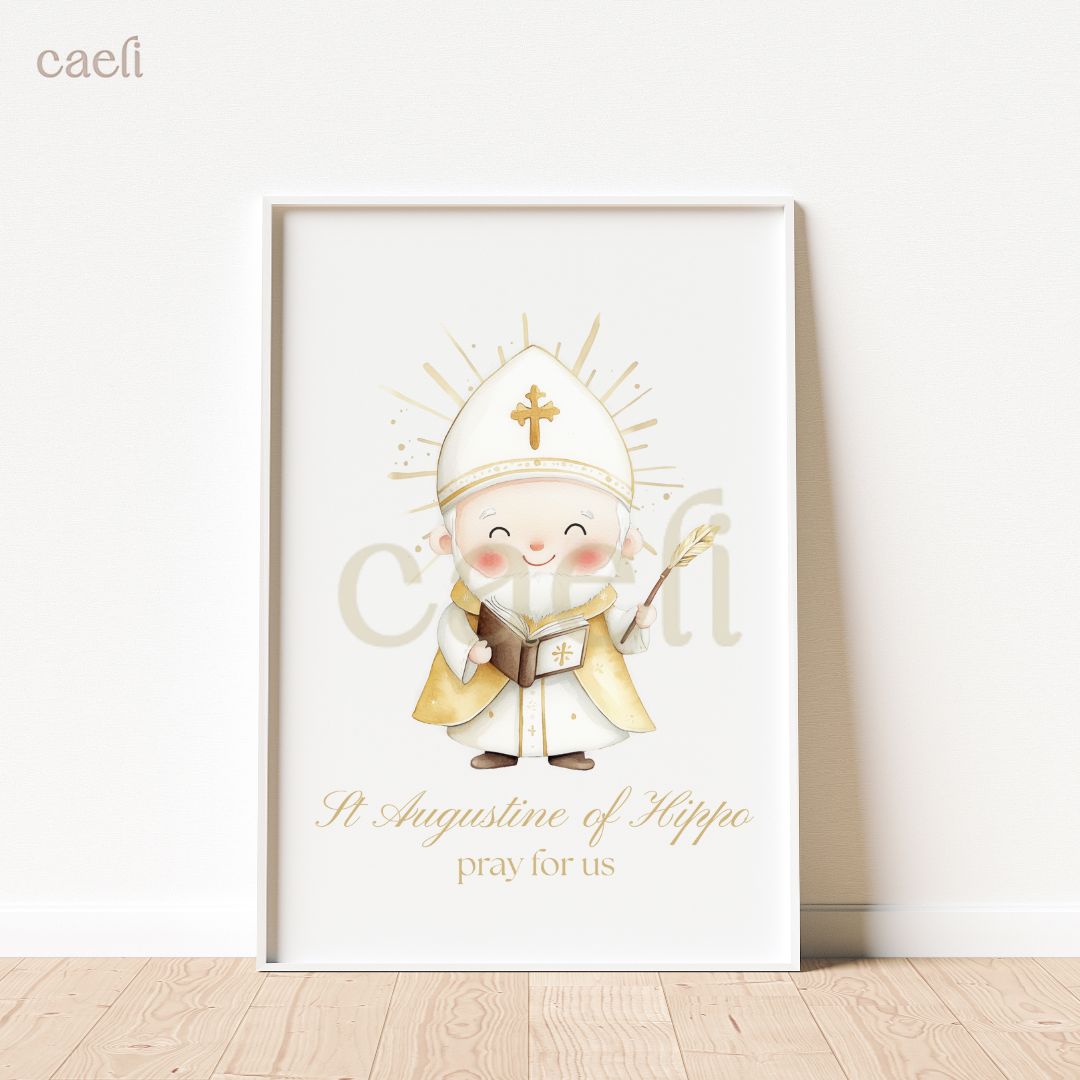 Holy Heroes Cartoon Saints Wall Art | Pick your favourite Saint! | A4 Wall Art
