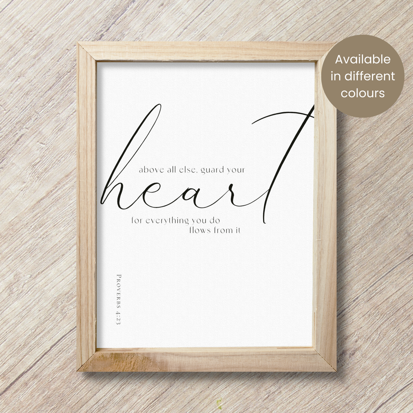 Guard Your Heart - Proverbs 4:23 | Wall Art