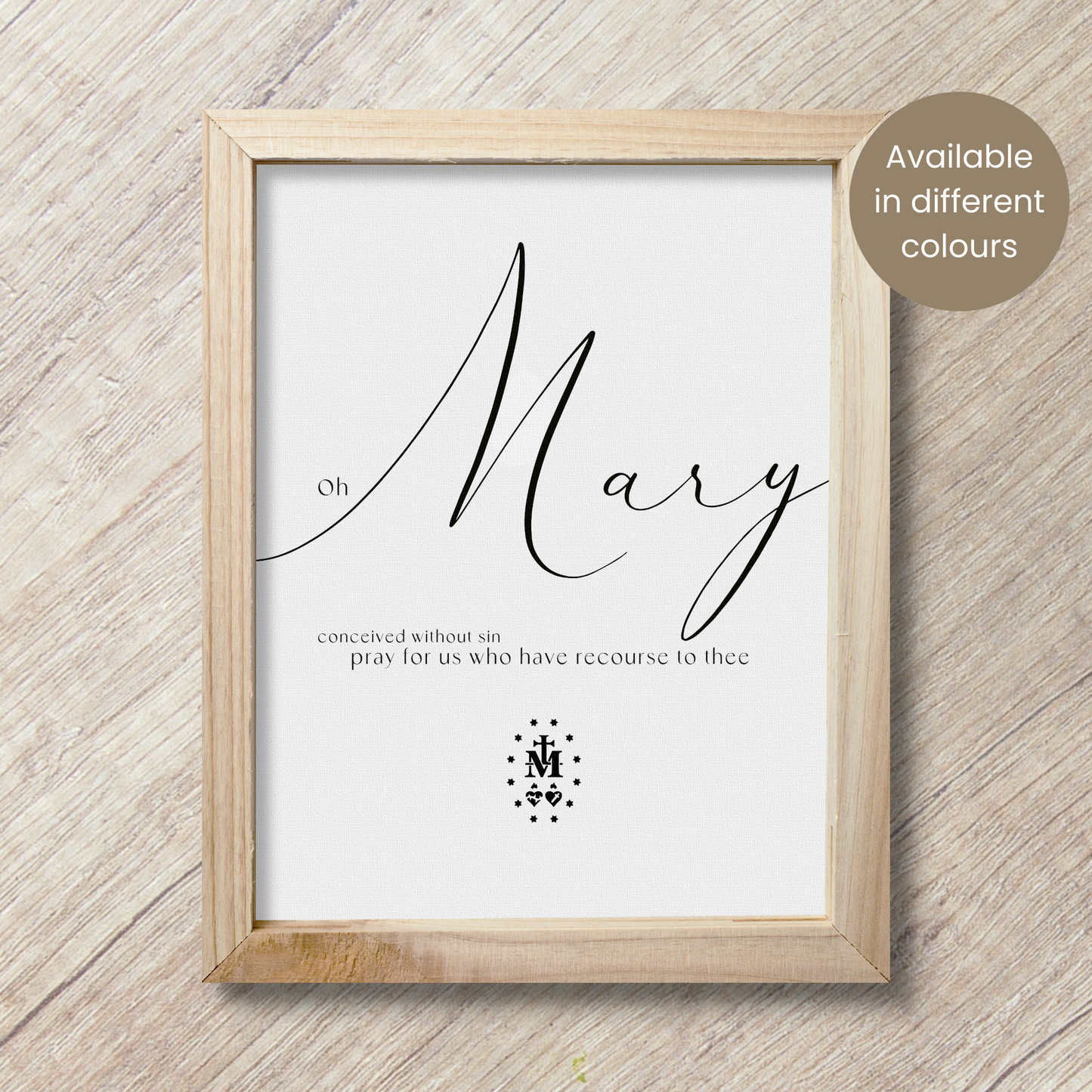 Mary Miraculous Medal | St Catherine Laboure | Marian Devotion | Wall Art | Printable Prayer Card