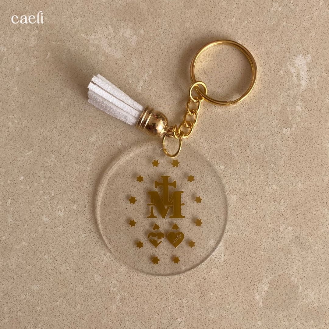 Miraculous Medal Acrylic Keychain | Catholic Acrylic Keyring | Marian Devotion | St Catherine Laboure