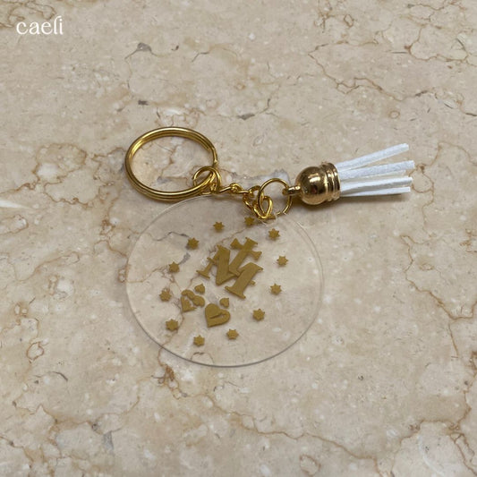 Miraculous Medal Acrylic Keychain | Catholic Acrylic Keyring | Marian Devotion | St Catherine Laboure