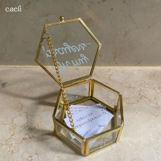 "In My Prayers" Glass Prayer Box – Faith & Worry Jar