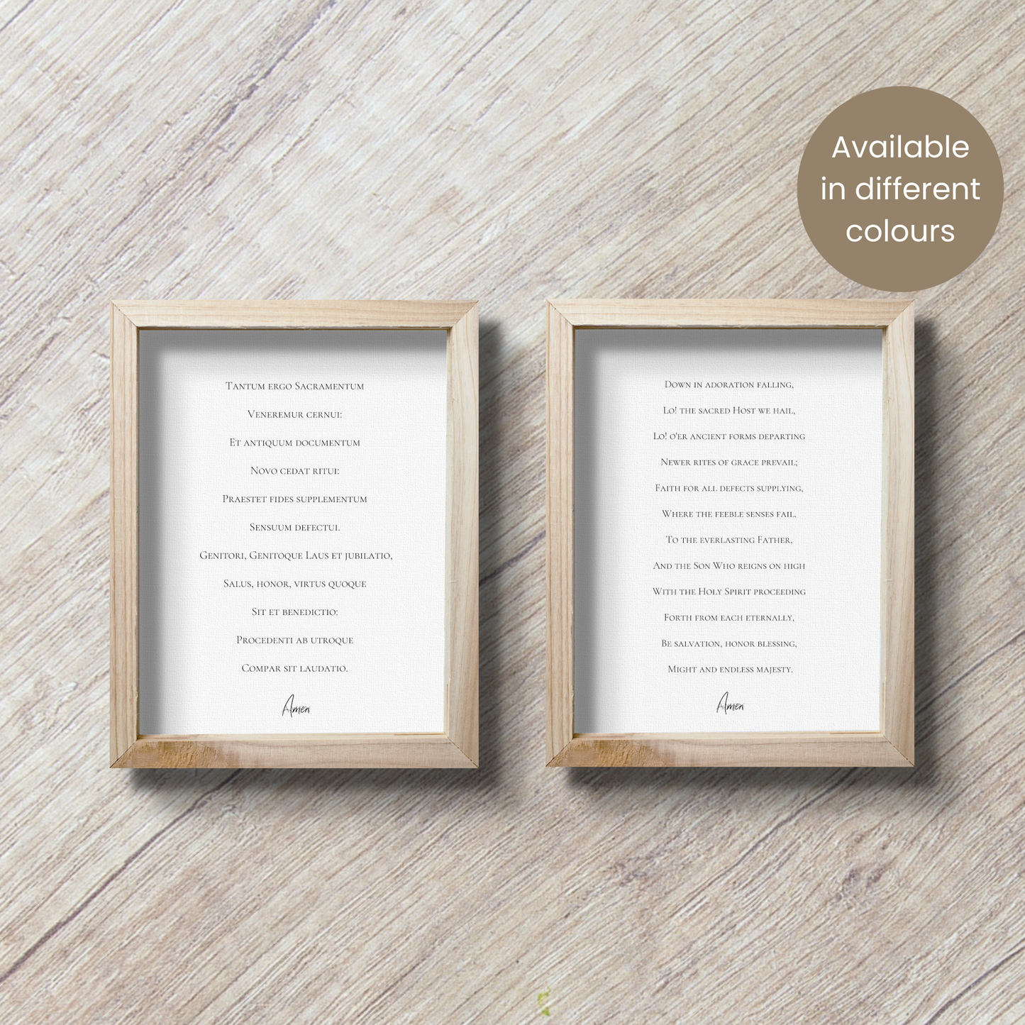 Tantum Ergo Catholic Prayer | Latin and English | Wall Art | Printable Prayer Card