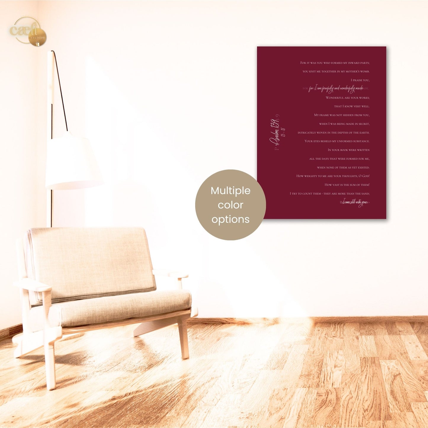 Fearfully and Wonderfully Made | Scripture Verse | Psalm 139 | Wall Art