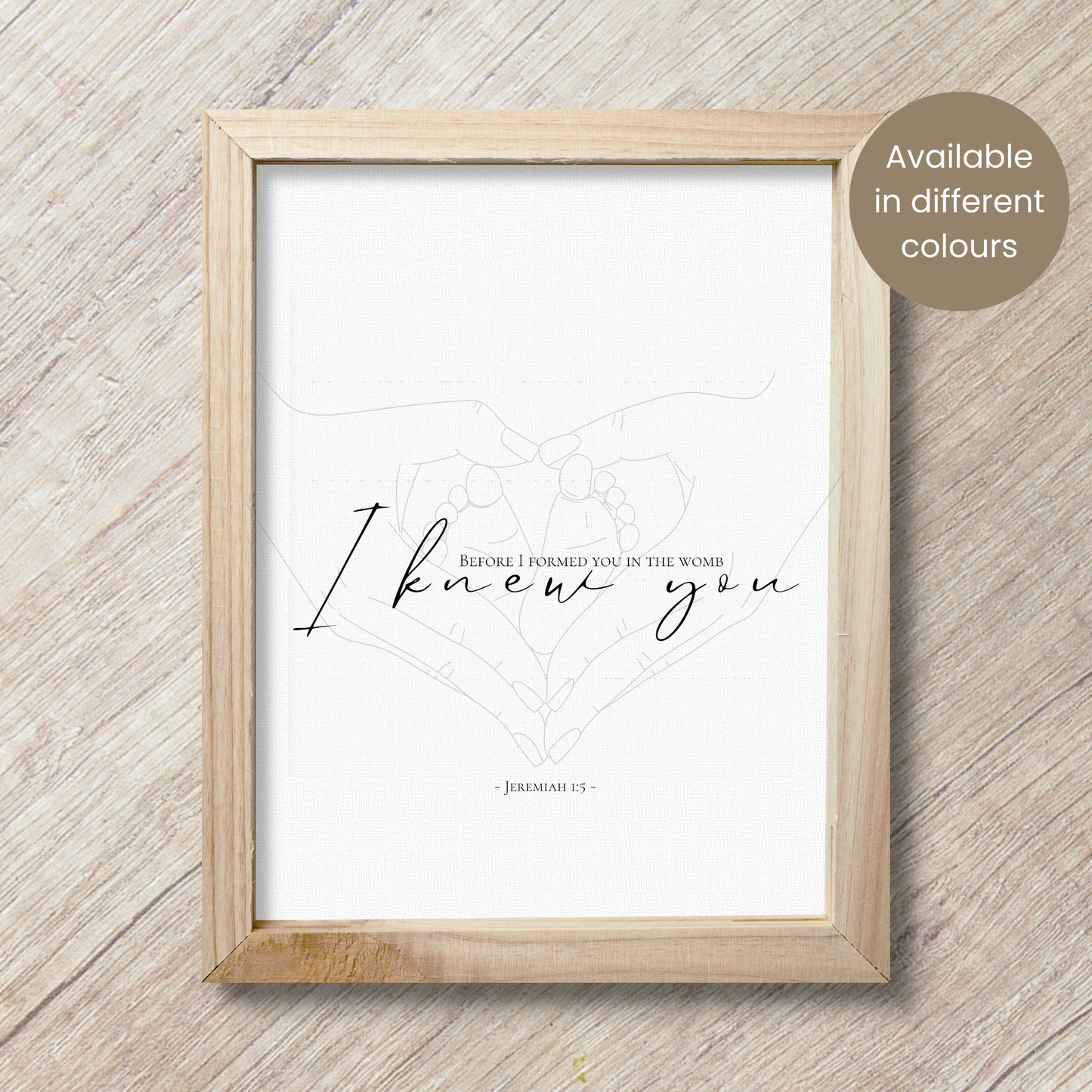 I knew you | Jeremiah 1:5 | Scripture Verse | Wall Art