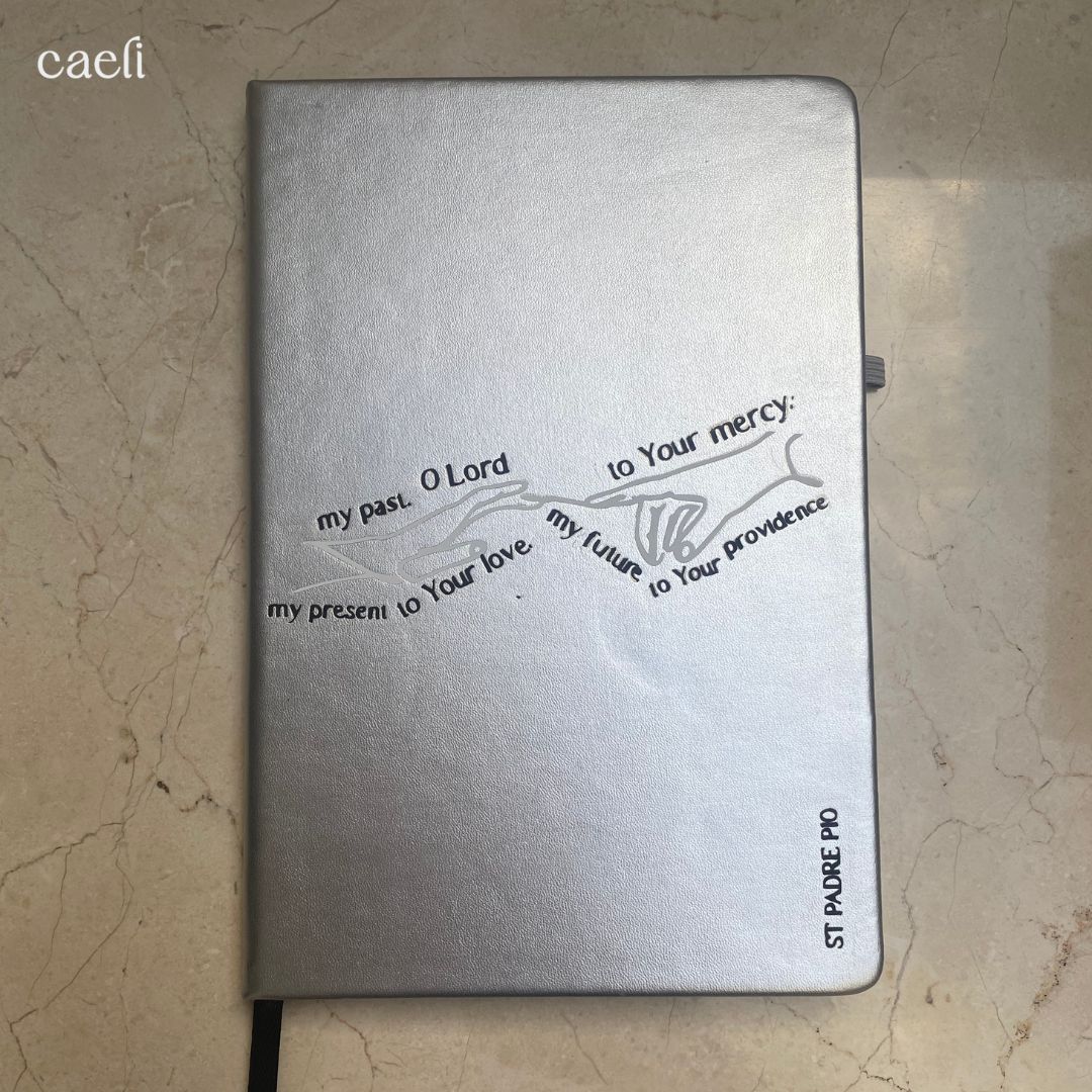 Padre Pio Hands Quote | A5 Notebook