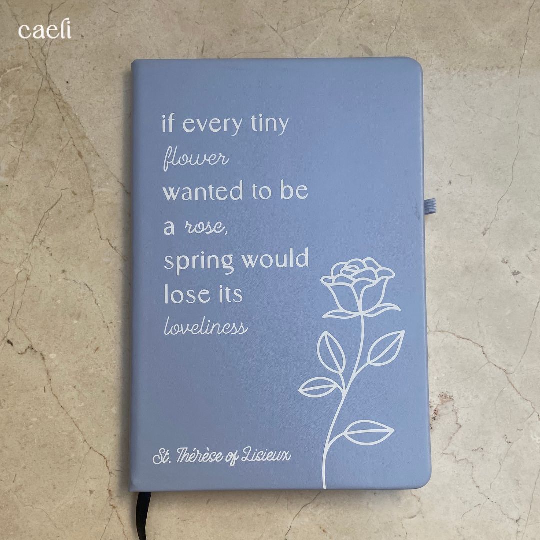 St. Thérèse of Lisieux - Flower Quote | A5 Notebook | Personalisation Available | Multiple Colour Options|