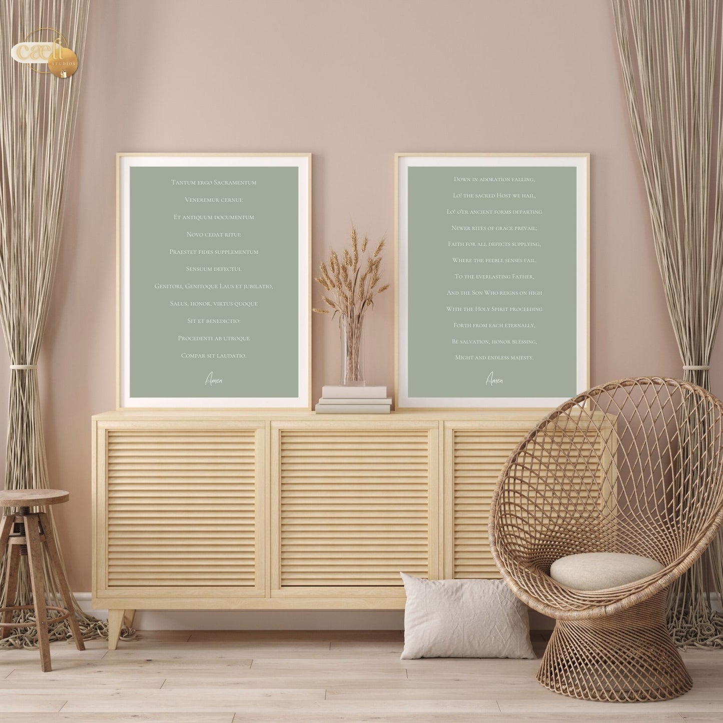 Tantum Ergo Catholic Prayer | Latin and English | Wall Art | Printable Prayer Card