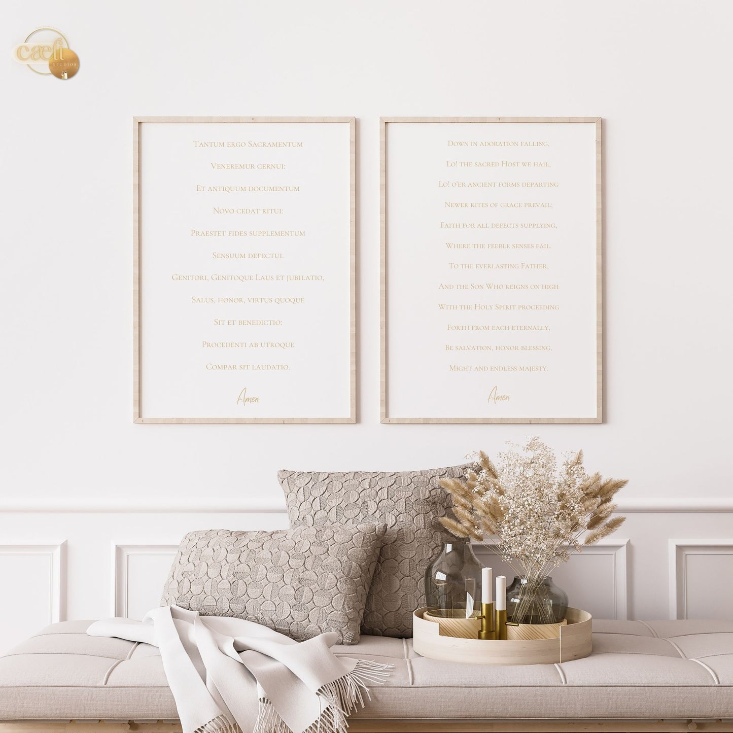 Tantum Ergo Catholic Prayer | Latin and English | Wall Art | Printable Prayer Card