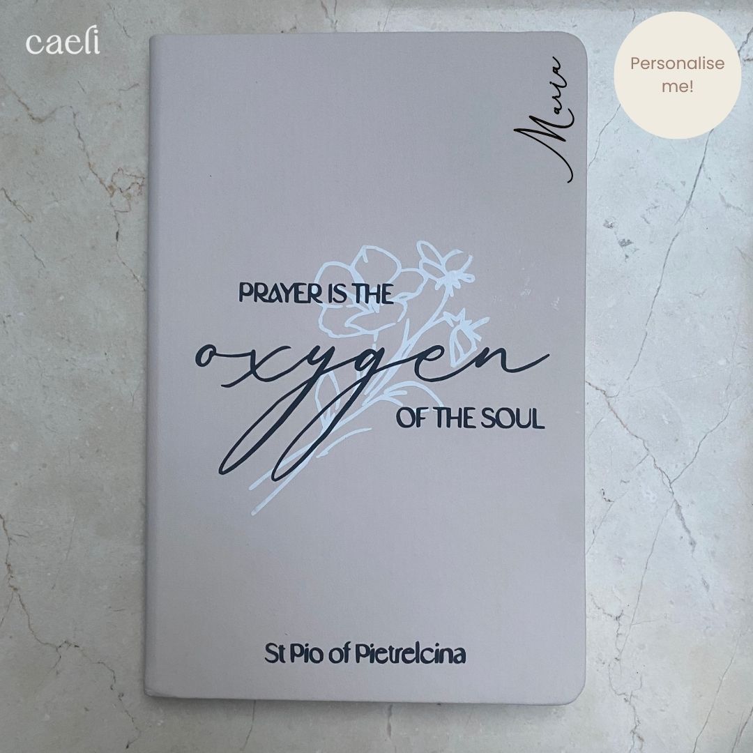 Padre Pio Oxygen Quote | A5 Notebook | Personaliseable