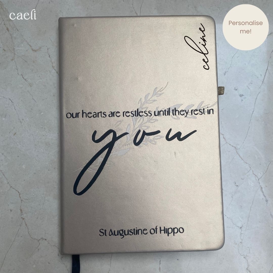 St. Augustine - Restless Hearts Quote | Notebook | Personaliseable