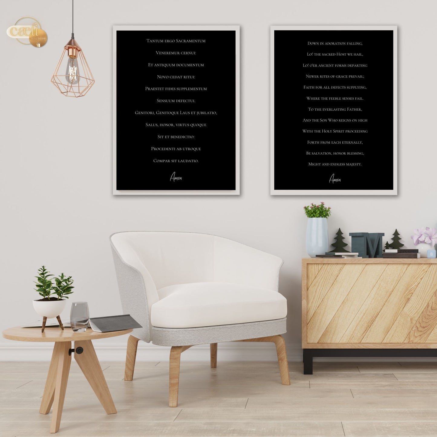 Tantum Ergo Catholic Prayer | Latin and English | Wall Art | Printable Prayer Card