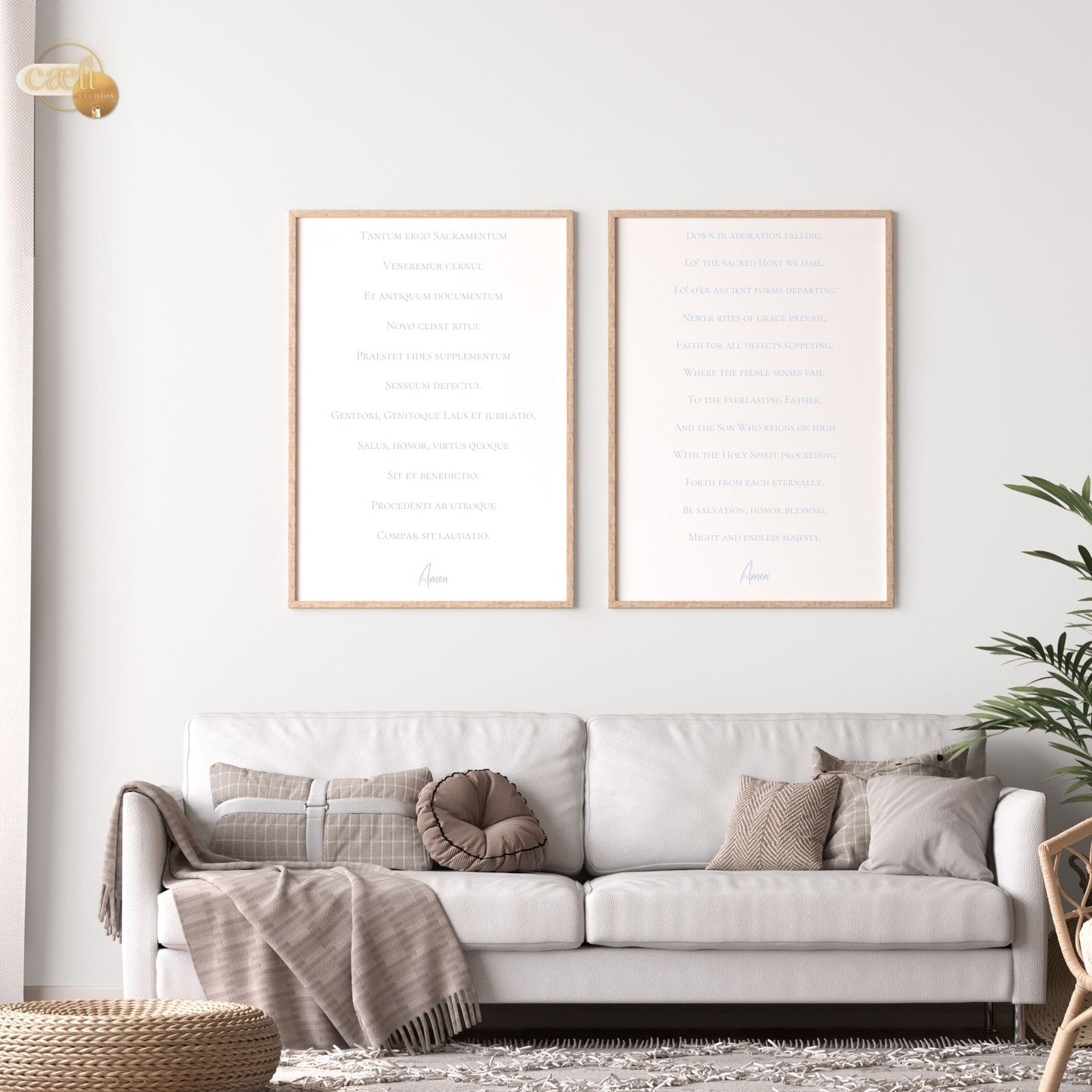 Tantum Ergo Catholic Prayer | Latin and English | Wall Art | Printable Prayer Card