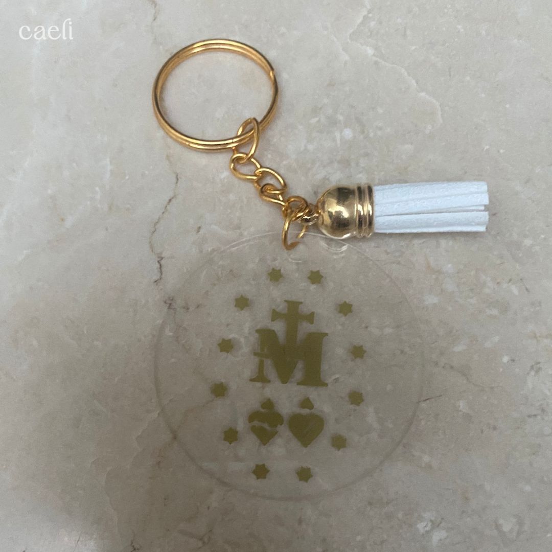 Miraculous Medal Acrylic Keychain | Catholic Acrylic Keyring | Marian Devotion | St Catherine Laboure