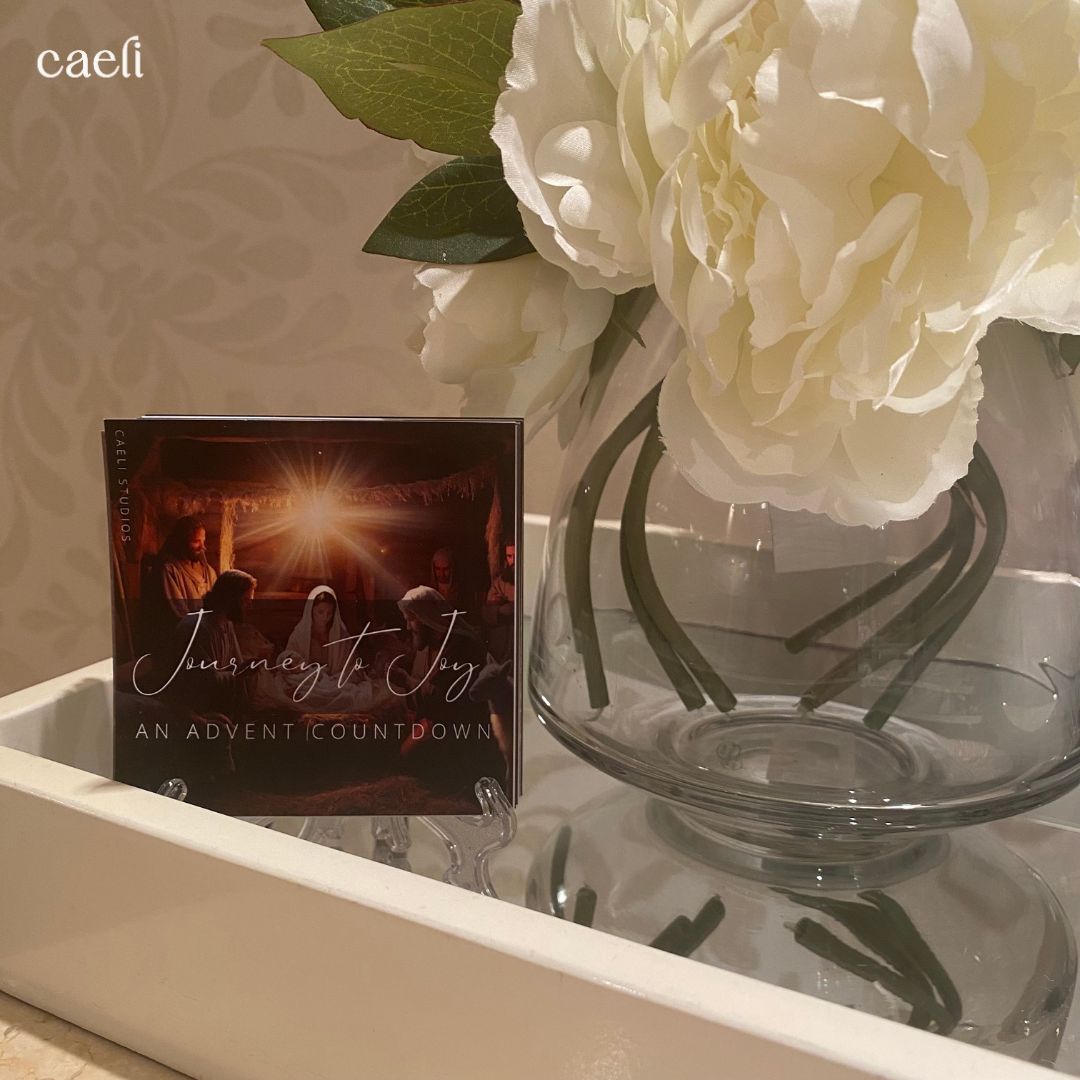 Christian Advent Countdown Cards | Journey to Joy | 30-Day Advent Calendar on Premium Cardstock with Stand | Inspirational Daily Scripture and Reflections