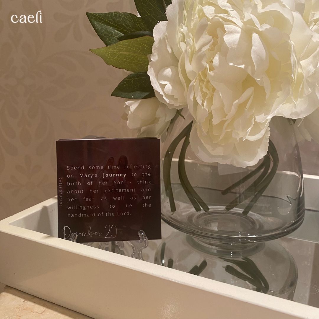 Christian Advent Countdown Cards | Journey to Joy | 30-Day Advent Calendar on Premium Cardstock with Stand | Inspirational Daily Scripture and Reflections