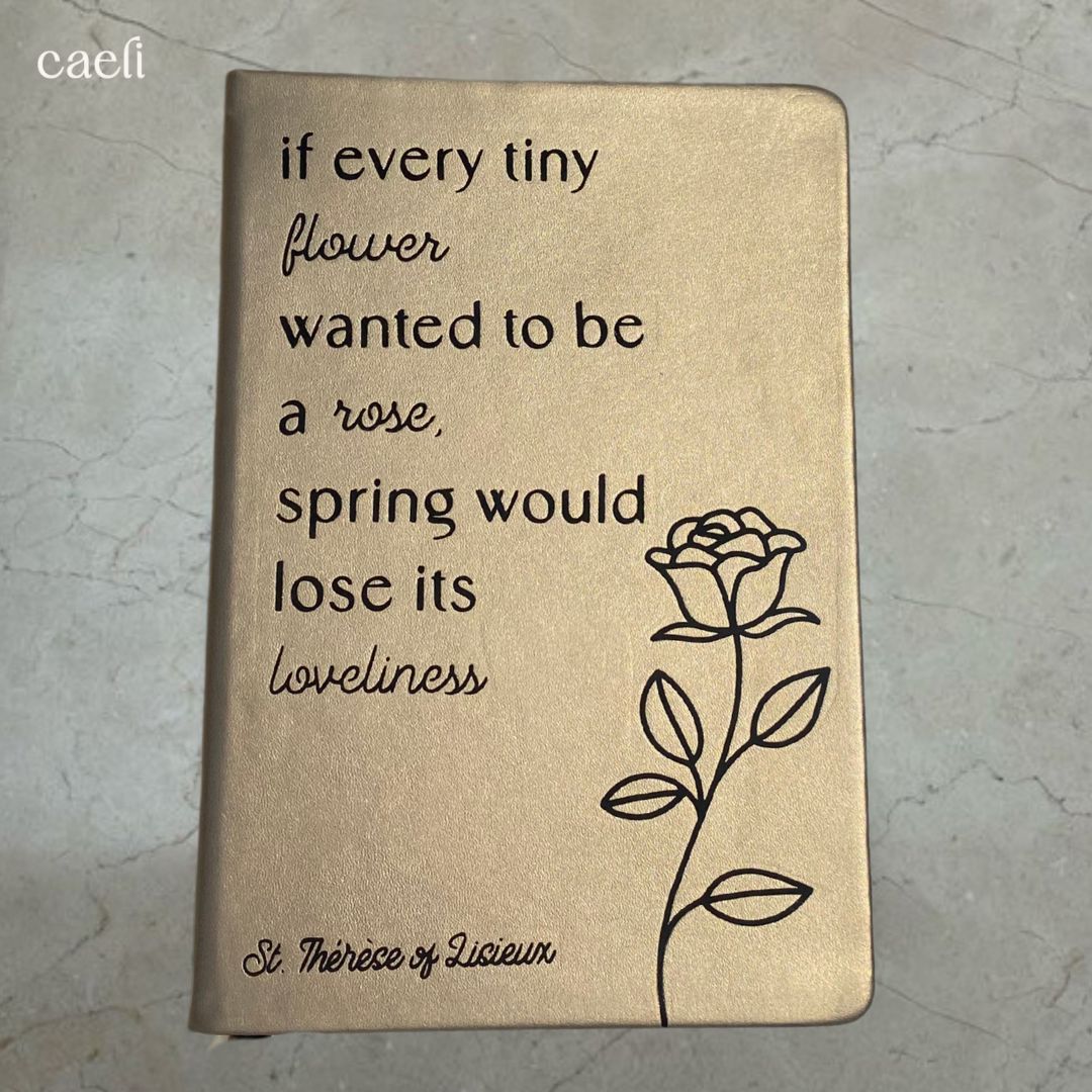 St. Thérèse of Lisieux - Flower Quote | A5 Notebook | Personalisation Available | Multiple Colour Options|