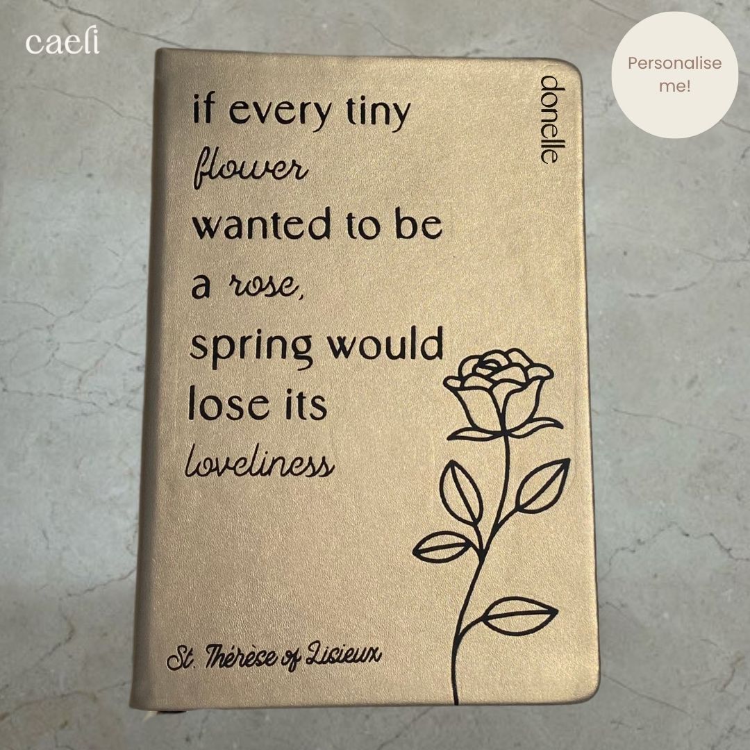 St. Thérèse of Lisieux - Flower Quote | A5 Notebook | Personalisation Available