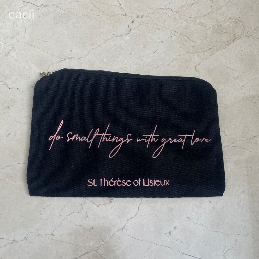 Faith-Inspired Pencil Cases | Religious Cosmetic Bags | Christian Make-Up Bags | Scriptural Stationery Bags | Black or Beige | Multiple Options Available