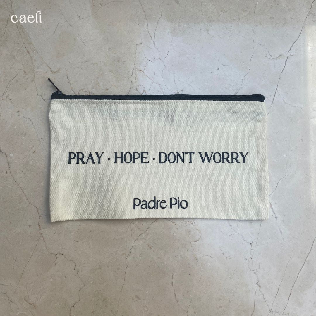 Faith-Inspired Pencil Cases | Religious Cosmetic Bags | Christian Make-Up Bags | Scriptural Stationery Bags | Black or Beige | Multiple Options Available