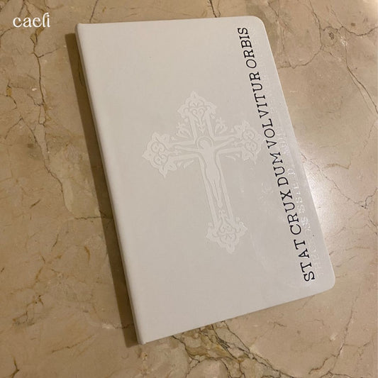 Latin Crucifix Notebook | Stat Crux Dum Volvitur Orbis | The Cross is steady while the world turns | A5 Notebook | Multiple Colour Options