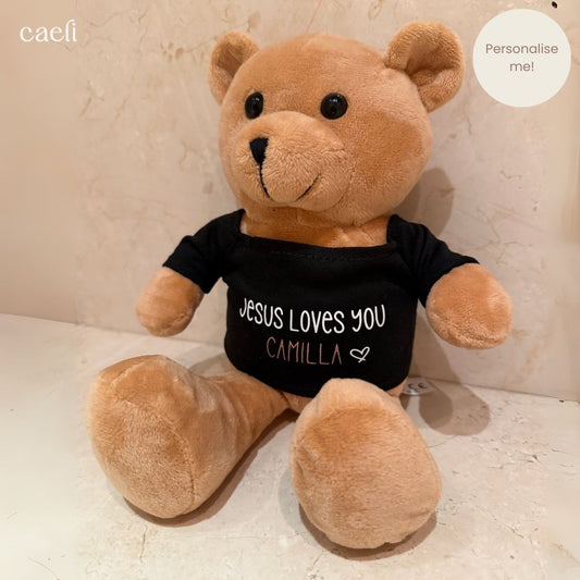 Camilla Bear – Personalised Christian Teddy Bear | Custom Plushie Bear Gift